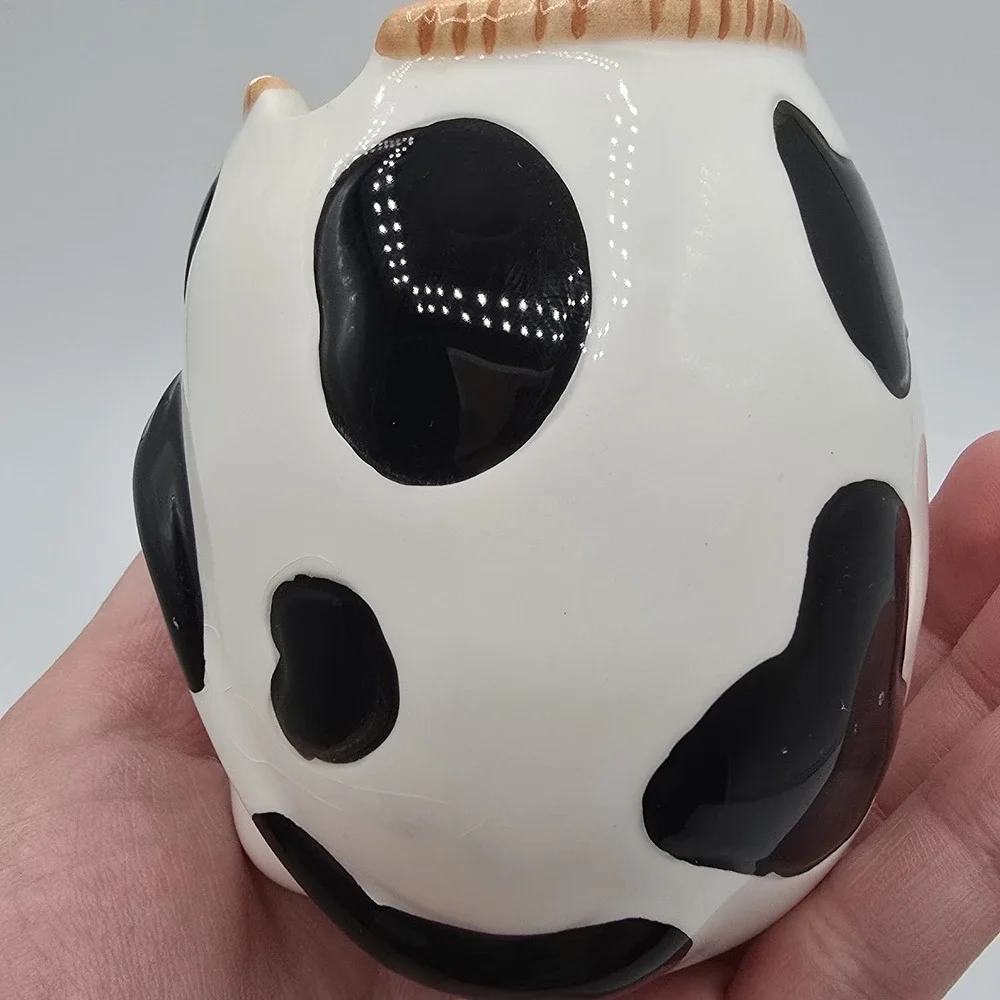 Vintage Ceramic Cow Sugar bowl By Houston Harvest Country Kitchen